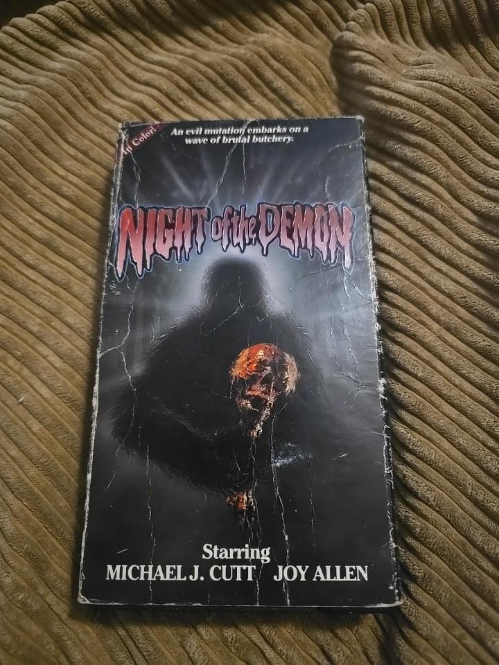 Vintage 1987 Night of The Demon On VHS Tape Horror Movie Cult Classic Rare