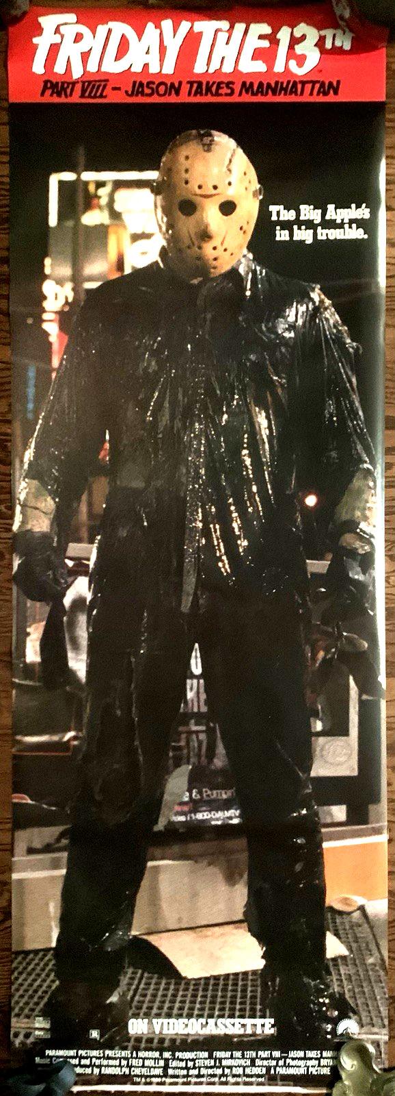 FRIDAY THE 13TH Part 8: Jason Takes Manhattan Original 1989 PROMO Poster 25"x72"
