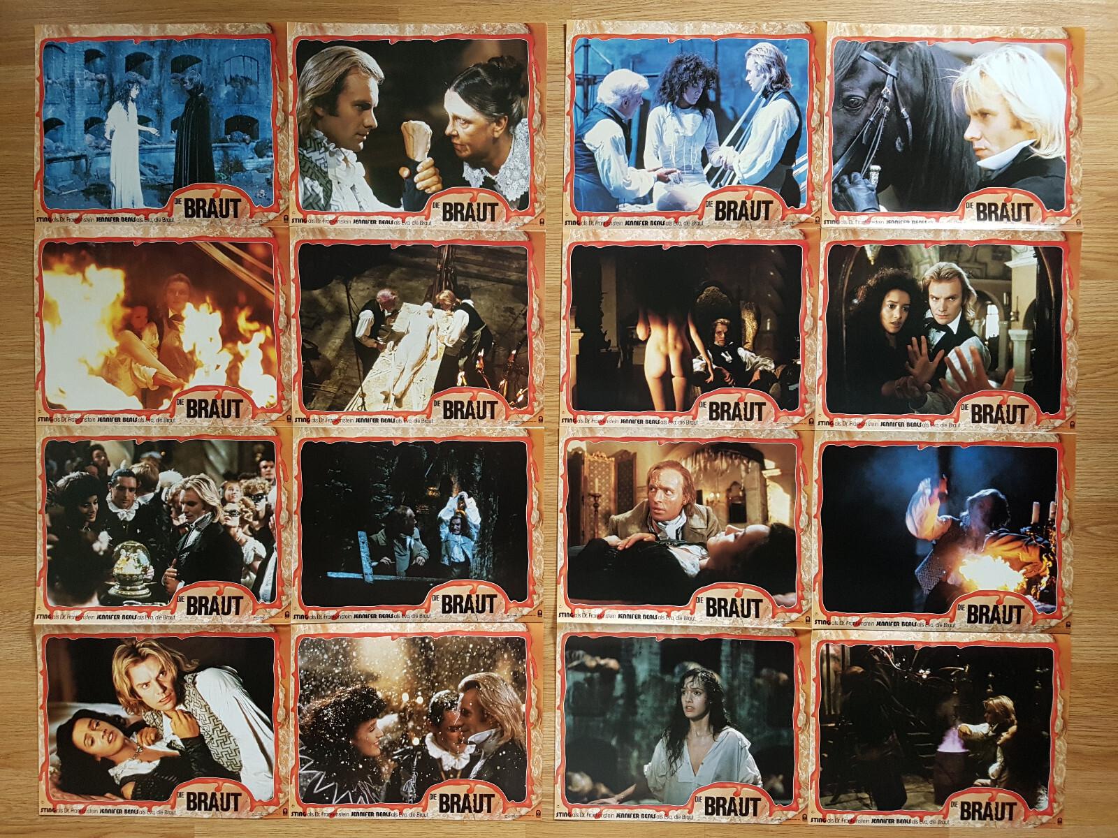 Sting - The Bride - rare vintage German lobby card set (16) 1985 Jennifer Beals
