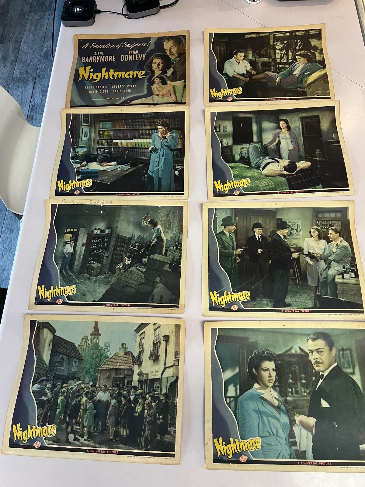 Nightmare Original Movie Lobby Cards, 1942