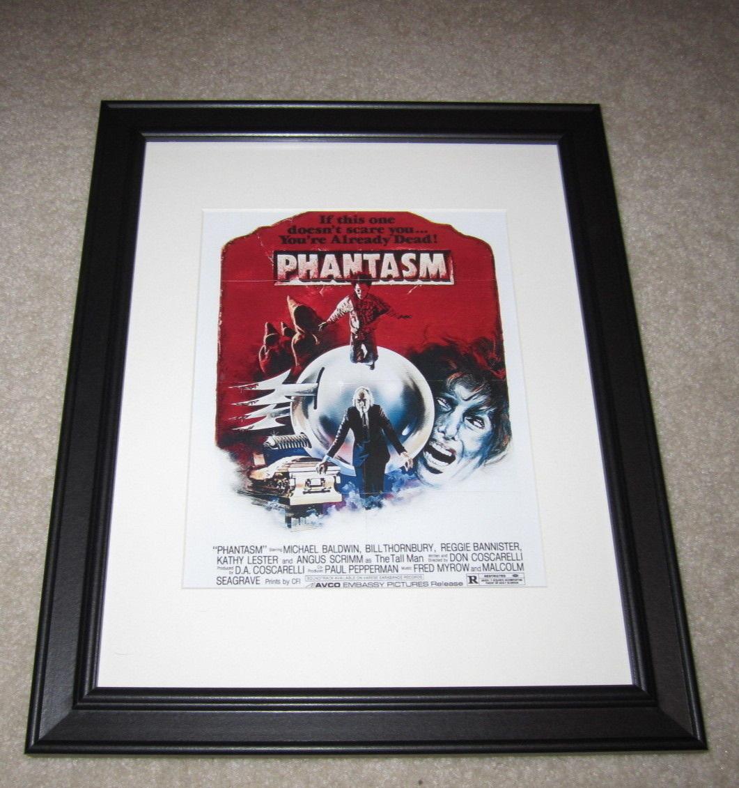 Framed Phantasm 1979 Mini Poster, Original USA,  RARE 14"x17", The Tall Man