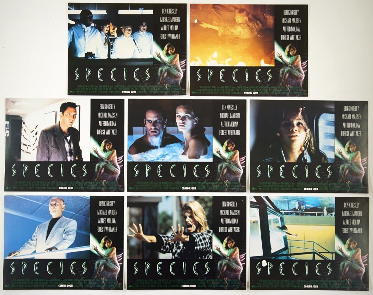 SPECIES  Complete SETof8 Movie Lobby Cards 1995 NATASHA HENSTRIDGE SCI-FI HORROR