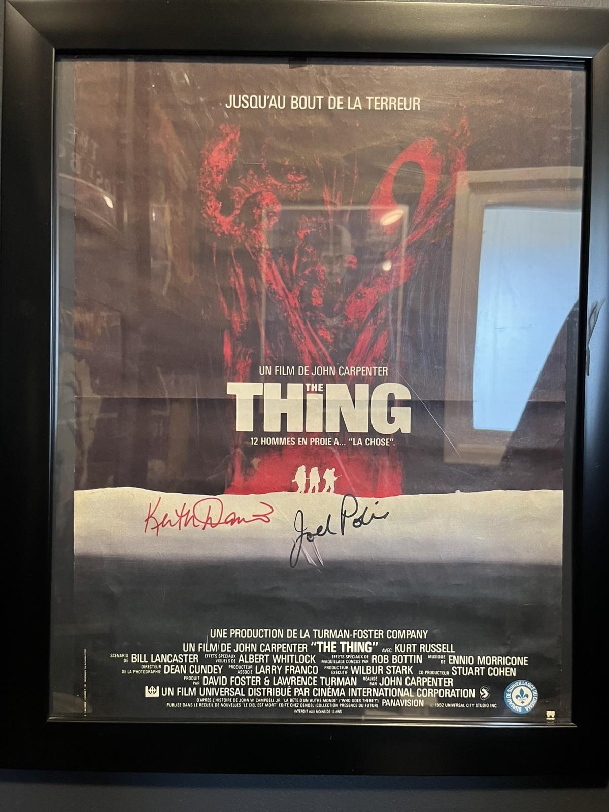 The Thing (1982) Signed Original French Canadian Poster John Carpenter