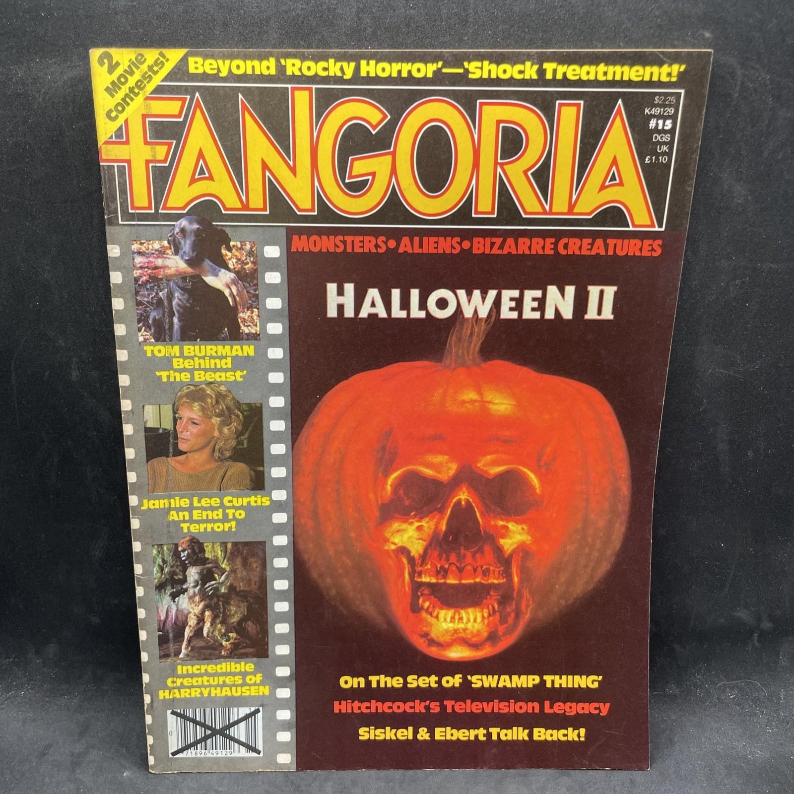 Fangoria #15 1981 Halloween II Jamie Lee Curtis Swamp Thing VTG Horror Mag 190