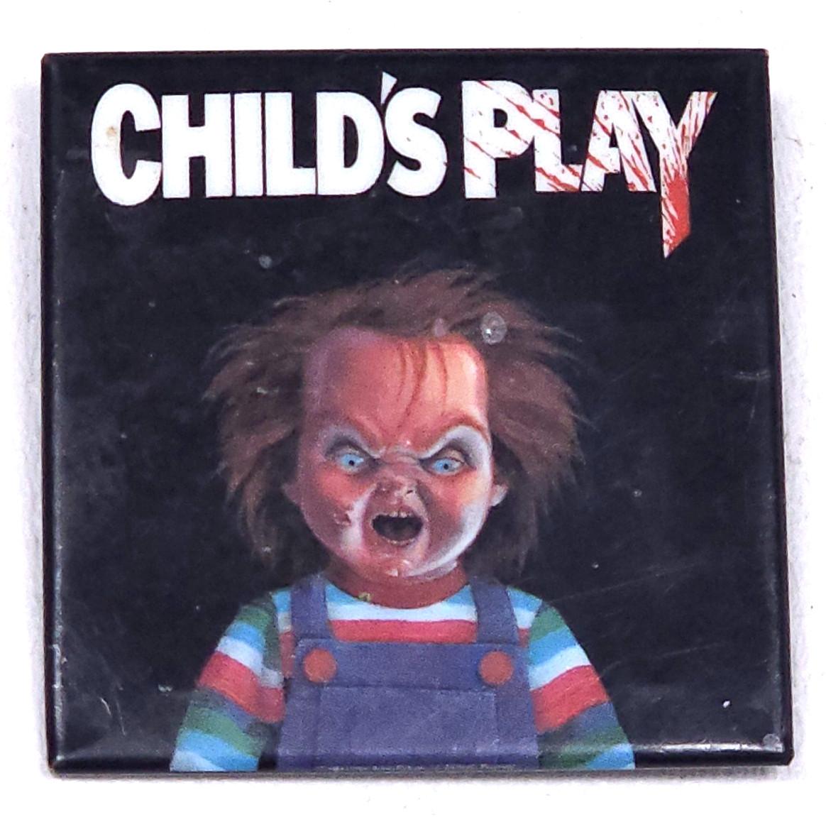 Vintage 1988 Child’s Play Horror Movie Pinback 2" Halloween Promo Button Pin