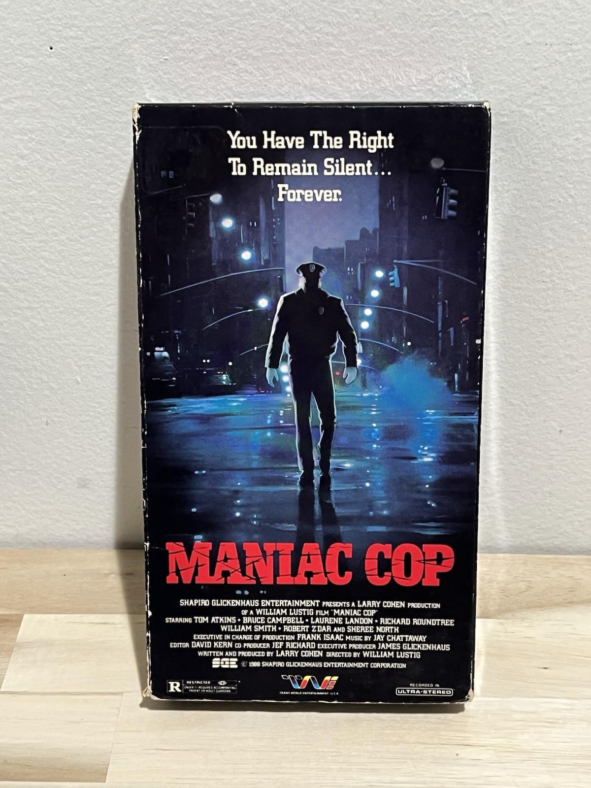 Maniac Cop VHS 1988 Horror Cult Classic Bruce Campbell Robert Z’Dar Tom Atkins