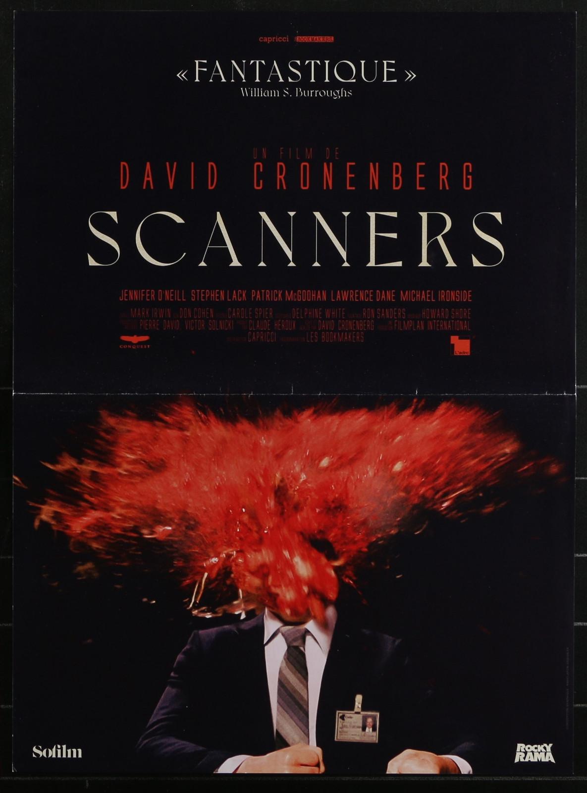 SCANNERS 1981 [2020 Re-release] Original French Movie Poster Cronenberg Horror