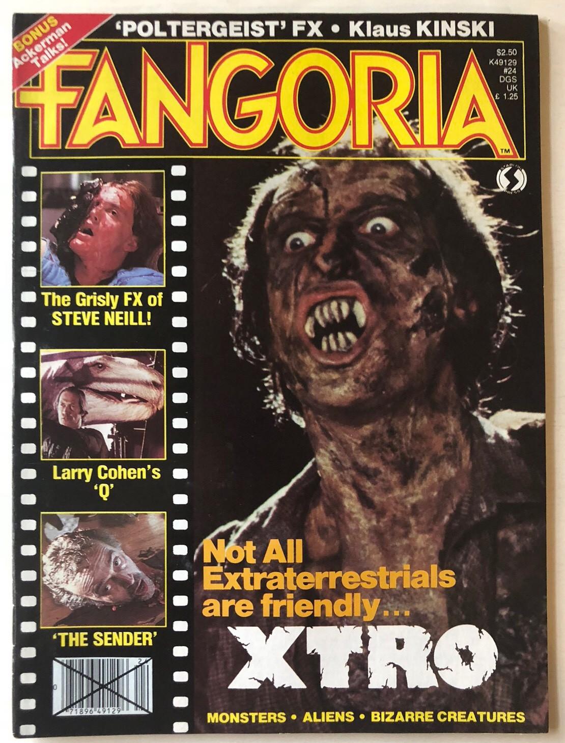 FANGORIA Magazine # 24 HORROR 1982 RARE Larry Cohen Q The Sender XTRO The Sender