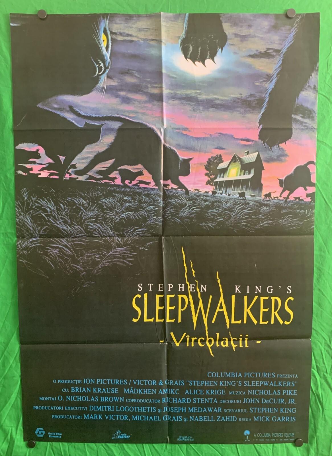 original 1992  SLEEPWALKERS "Romanian" Movie Poster 26x38 Stephen King