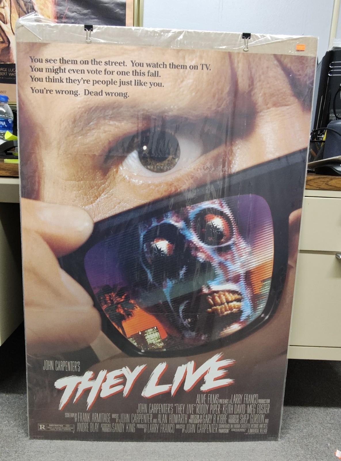 THEY LIVE (1988) - ORIGINAL THEATRICAL ONE SHEET MOVIE POSTER - ROLLED