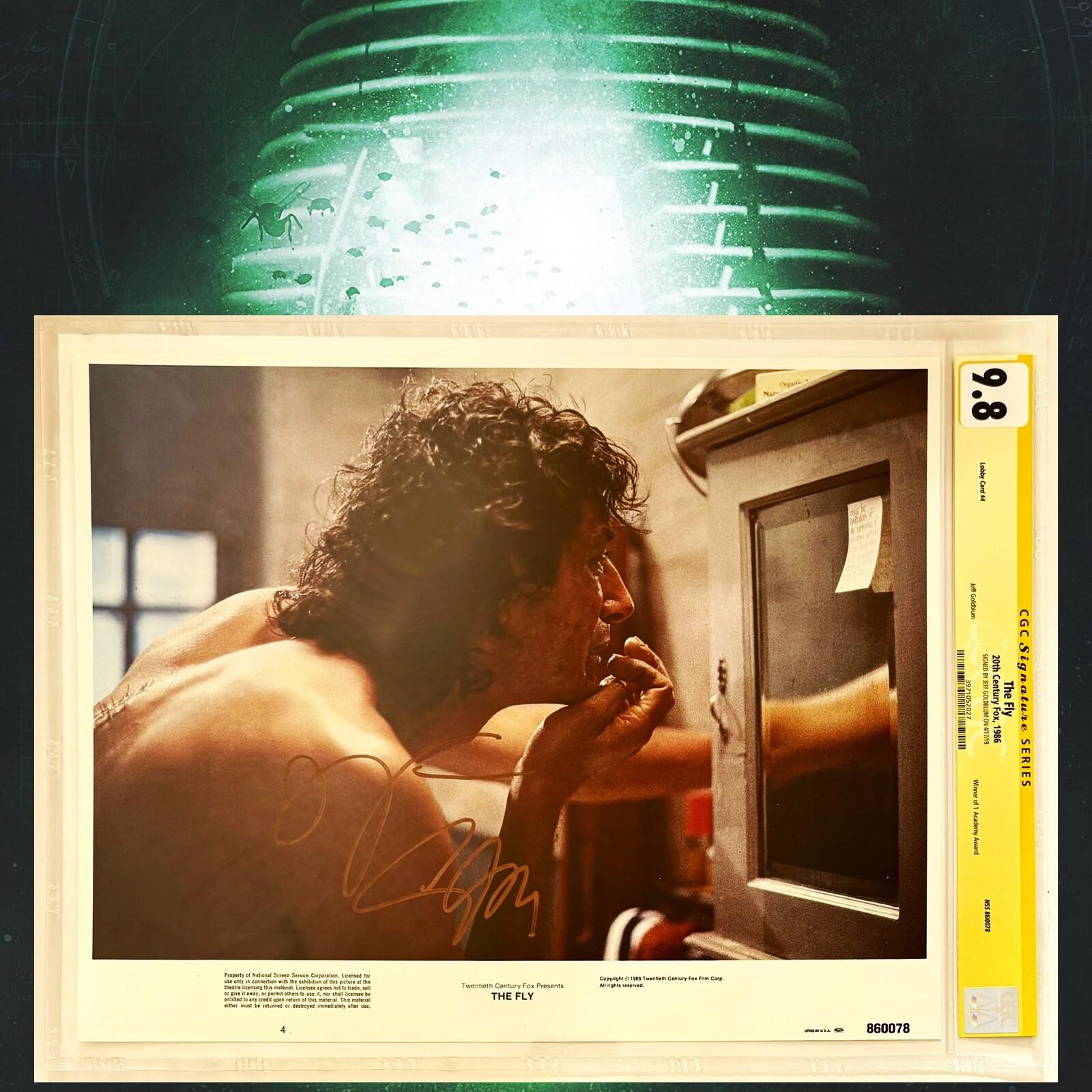 CGC 9.8 SS The Fly Lobby Card #4 signed by Jeff Goldblum 11x14 1986 Cronenberg