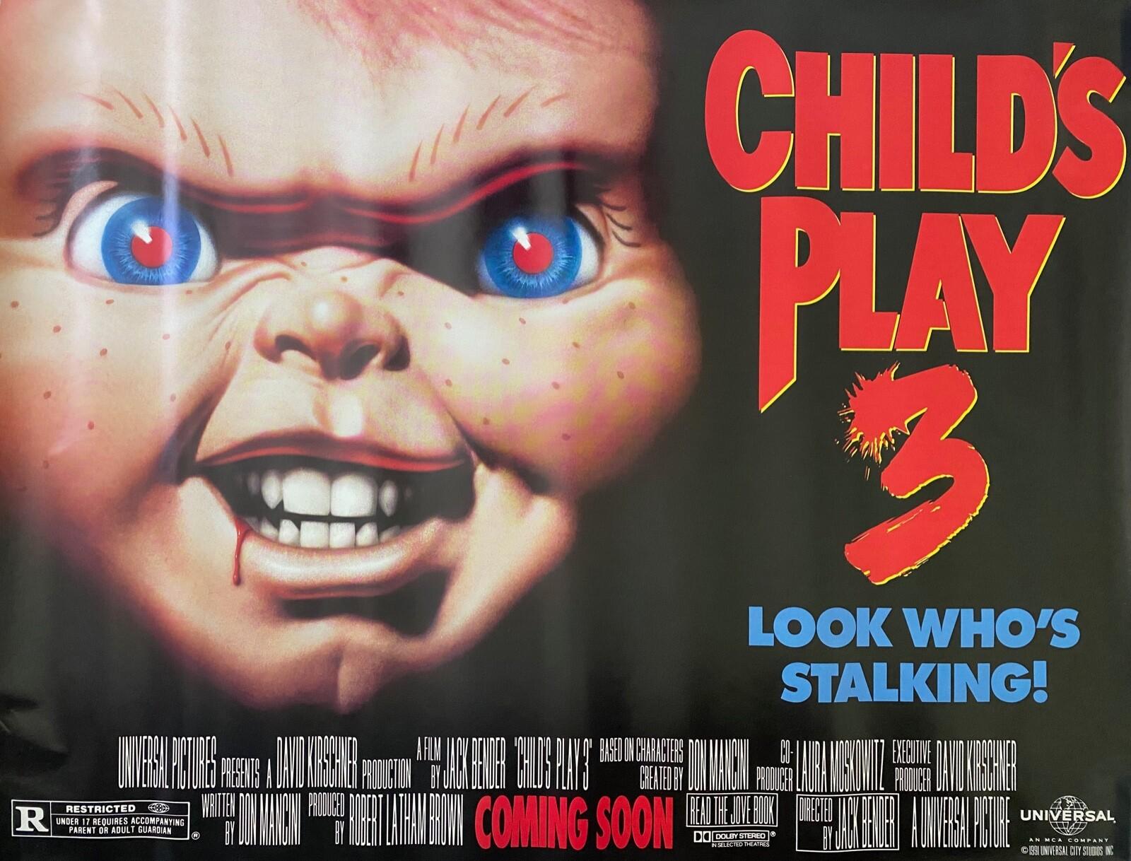 CHILD'S PLAY 3 (1991) ORIGINAL 2-SHEET MOVIE POSTER  -  ROLLED  45" X 59" NEW