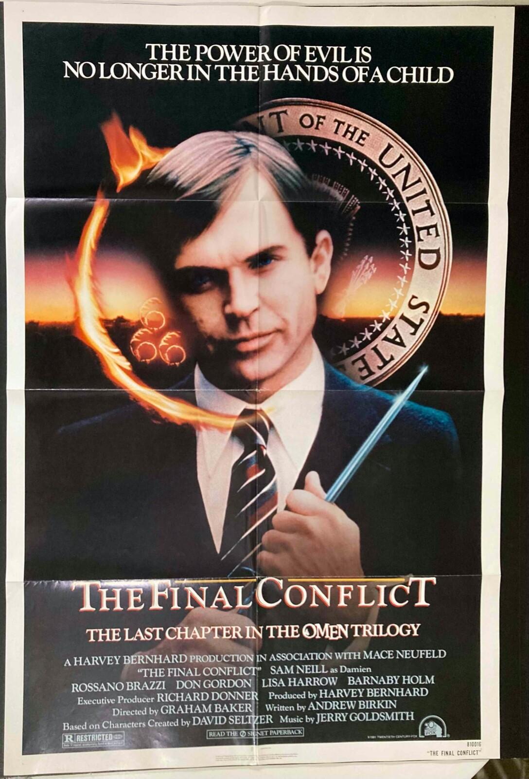 Final Conflict Original US One Sheet Movie Poster Sam Neill The Omen 1981