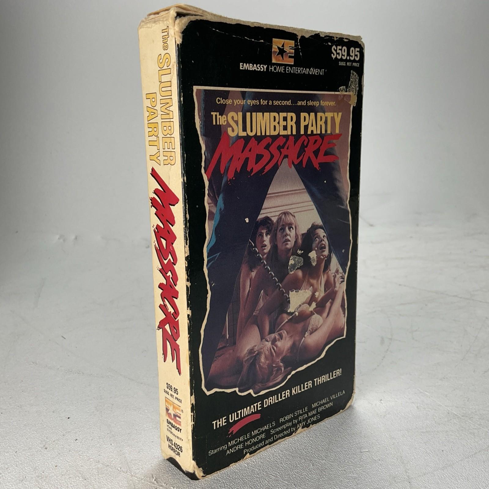 The Slumber Party Massacre (VHS, 1990) Vintage Horror Rare