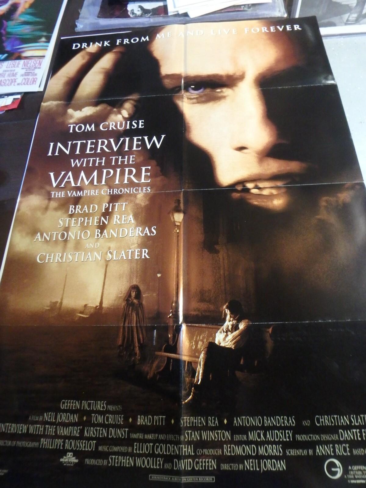 "INTERVIEW WITH THE VAMPIRE" TOM CRUISE 1994 ORIGINAL ONE SHEET POSTER!