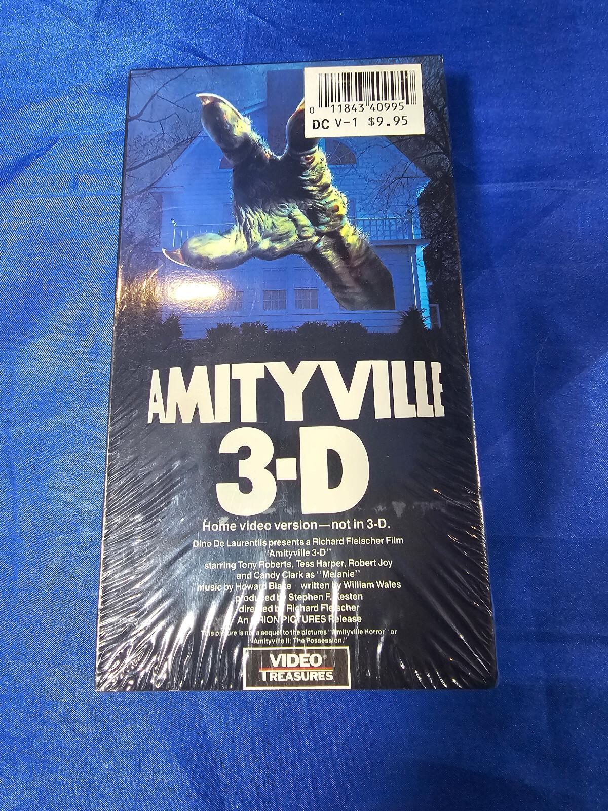 AMITYVILLE 3-D VHS Factory Sealed Orion Horror Video Treasures