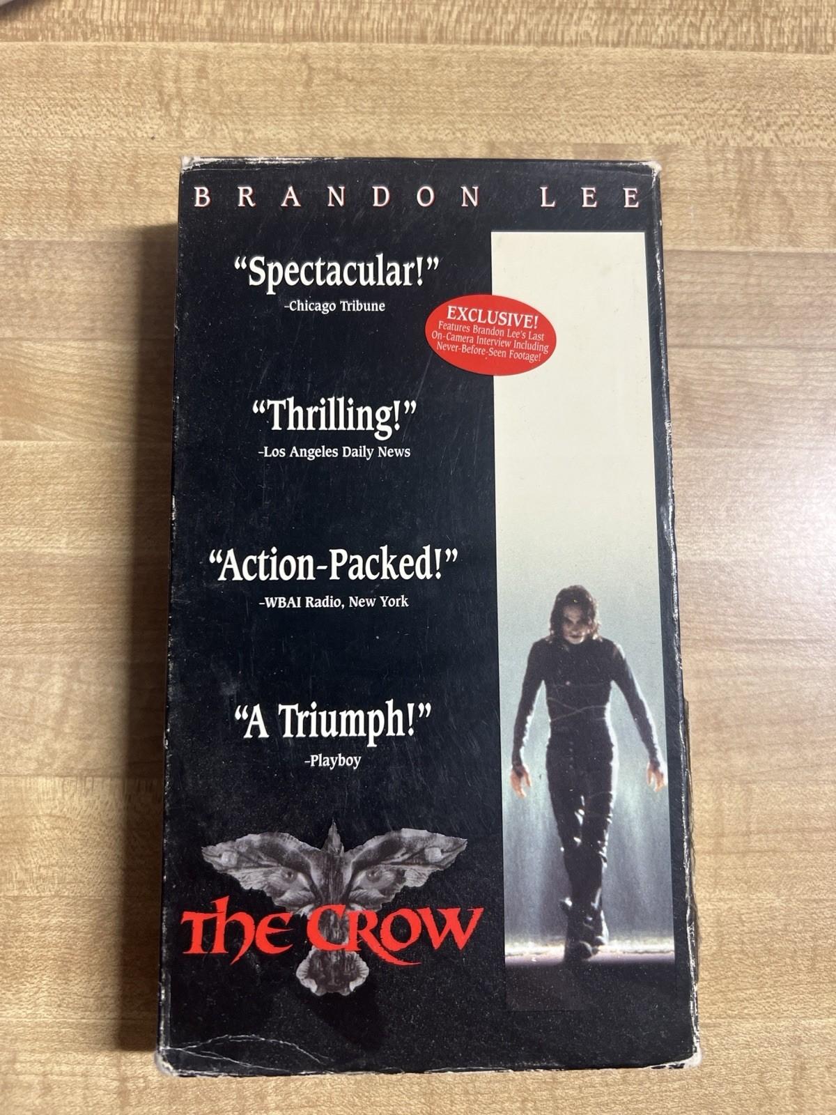 The Crow VHS 1994 Brandon Lee Original Miramax Tape Boxed Cult Classic