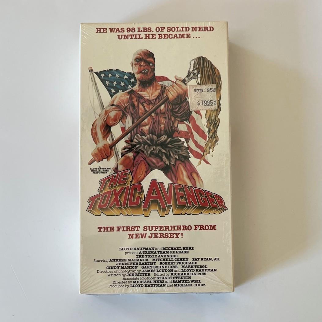 THE TOXIC AVENGER 1984 Factory Sealed VHS Lightning Video Horror Sci Fi Unrated