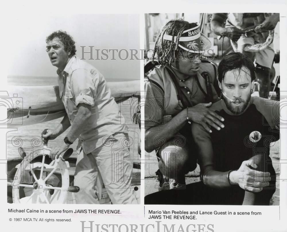1987 Press Photo Cast of "Jaws The Revenge" - lry17256