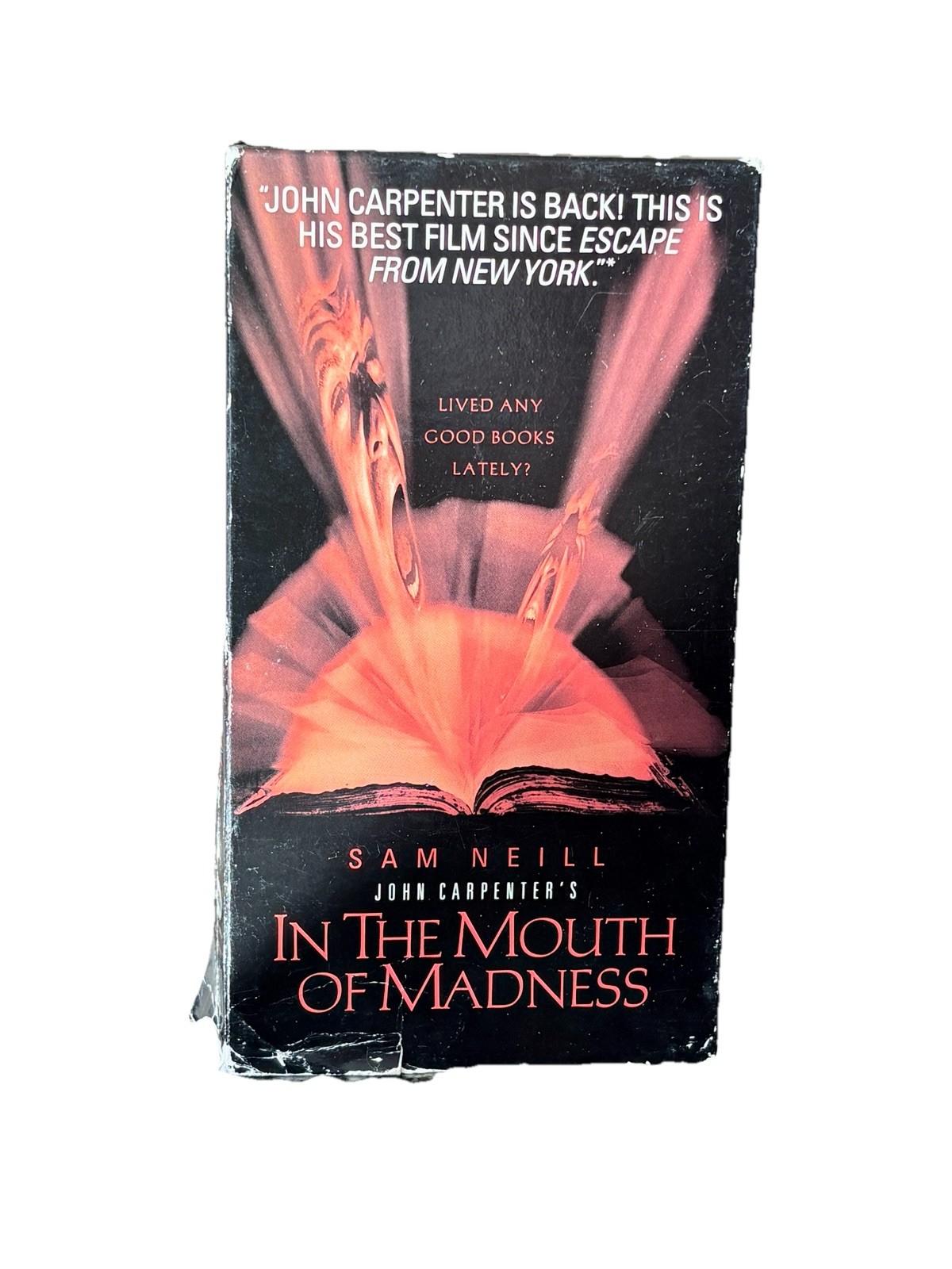 In the Mouth of Madness VHS John Carpenter Film Horror Sam Neill VTG 1994 Rare