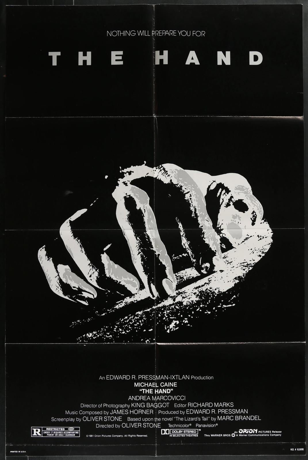 The Hand (1981) Original Movie Poster Folded 27x41