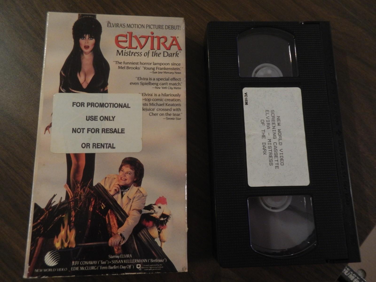 ELVIRA HORROR VHS MISTRESS OF THE DARK SCREENER PROMO 1989 RARE MOVIE VINTAGE