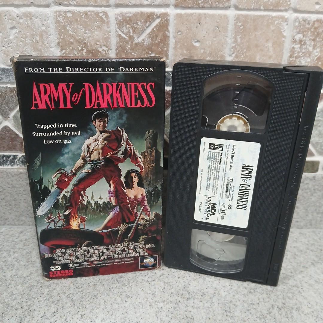 Original VHS release of Army of Darkness (1992), the cult-classic horror comedy