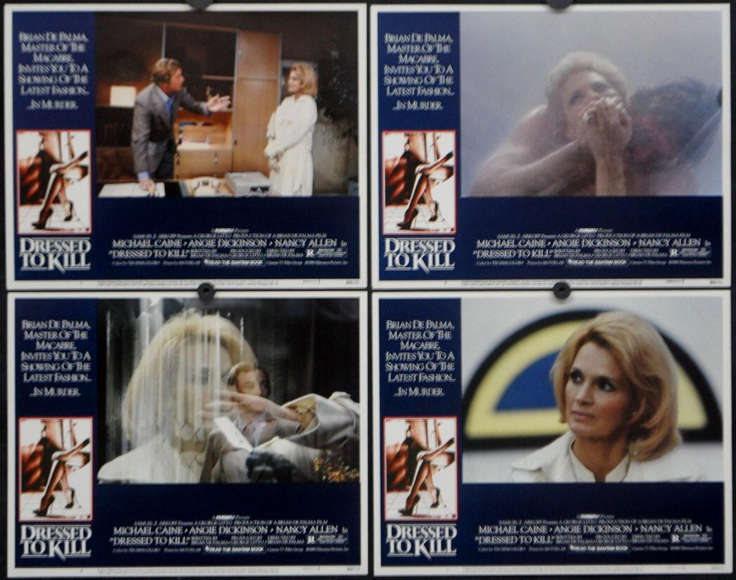 Dressed To KILL 1980 ORIGINAL 11X14 MINT LOBBY CARD SET ANGIE DICKINSON CAINE