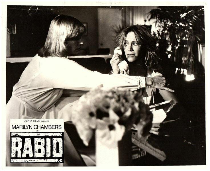 Rabid original 1977 lobby card Marilyn Chambers on telephone David Cronenberg