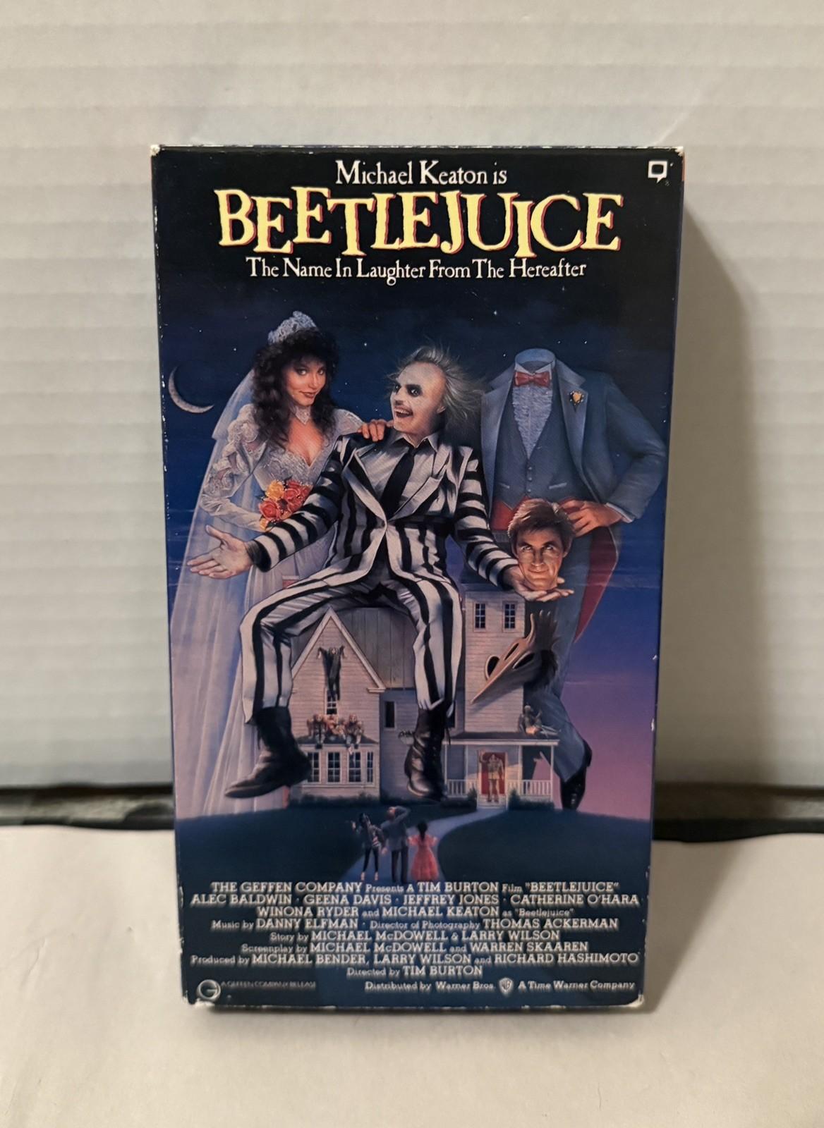 Beetlejuice Original 1988 (VHS) Tim Burton- Michael Keaton Vintage Video  