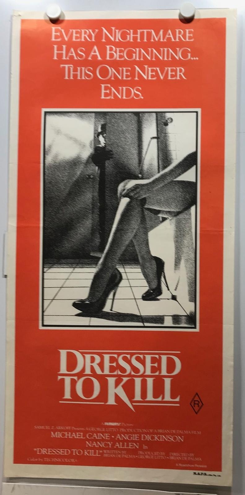ORIGINAL DAYBILL MOVIE POSTER - DRESSED TO KILL 1980