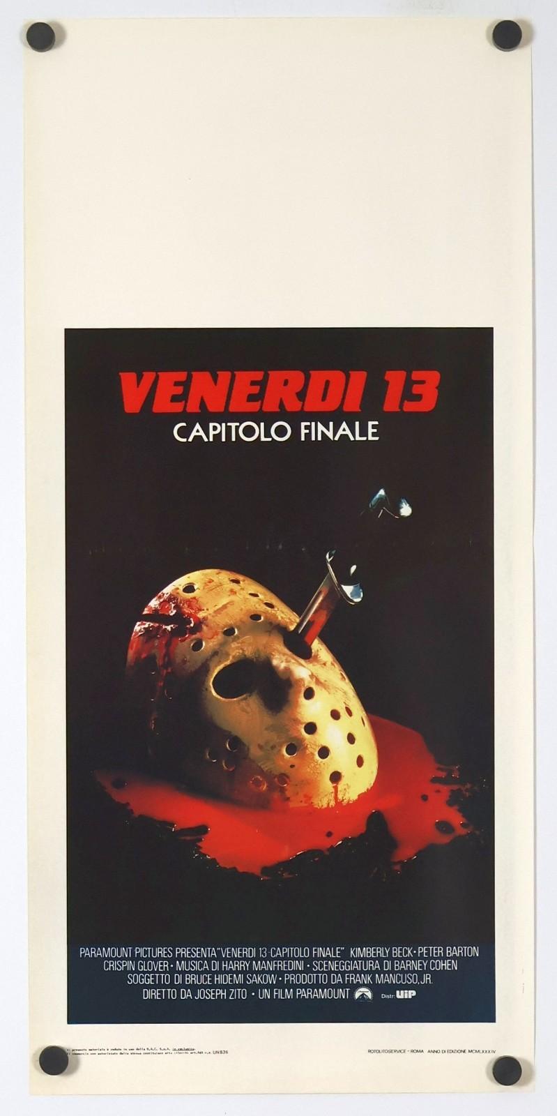 Friday The 13th The Final Chapter - original movie poster IT Locandina 1984
