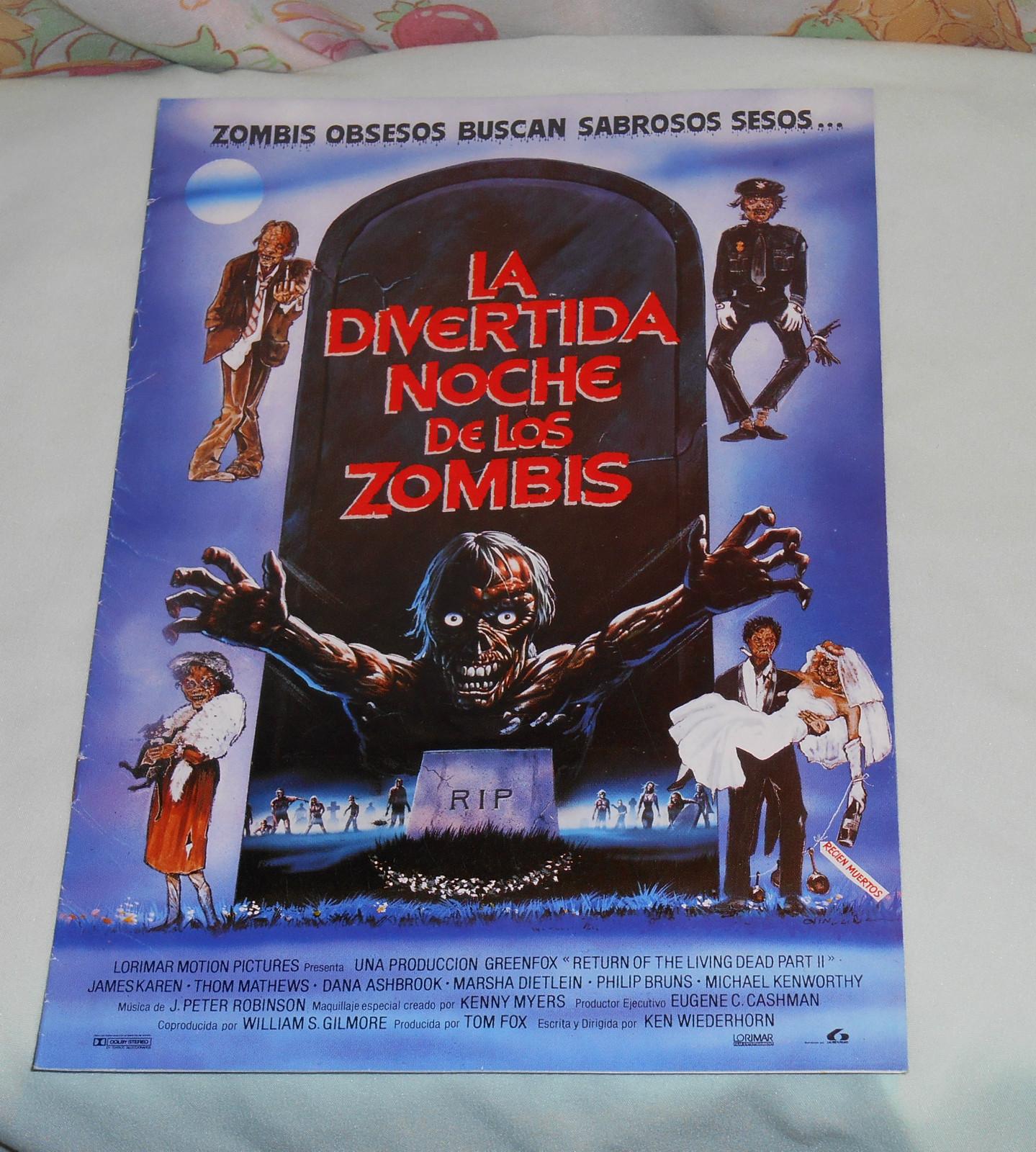 original Mexican RETURN OF THE LIVING DEAD PART II PRESSBOOK 