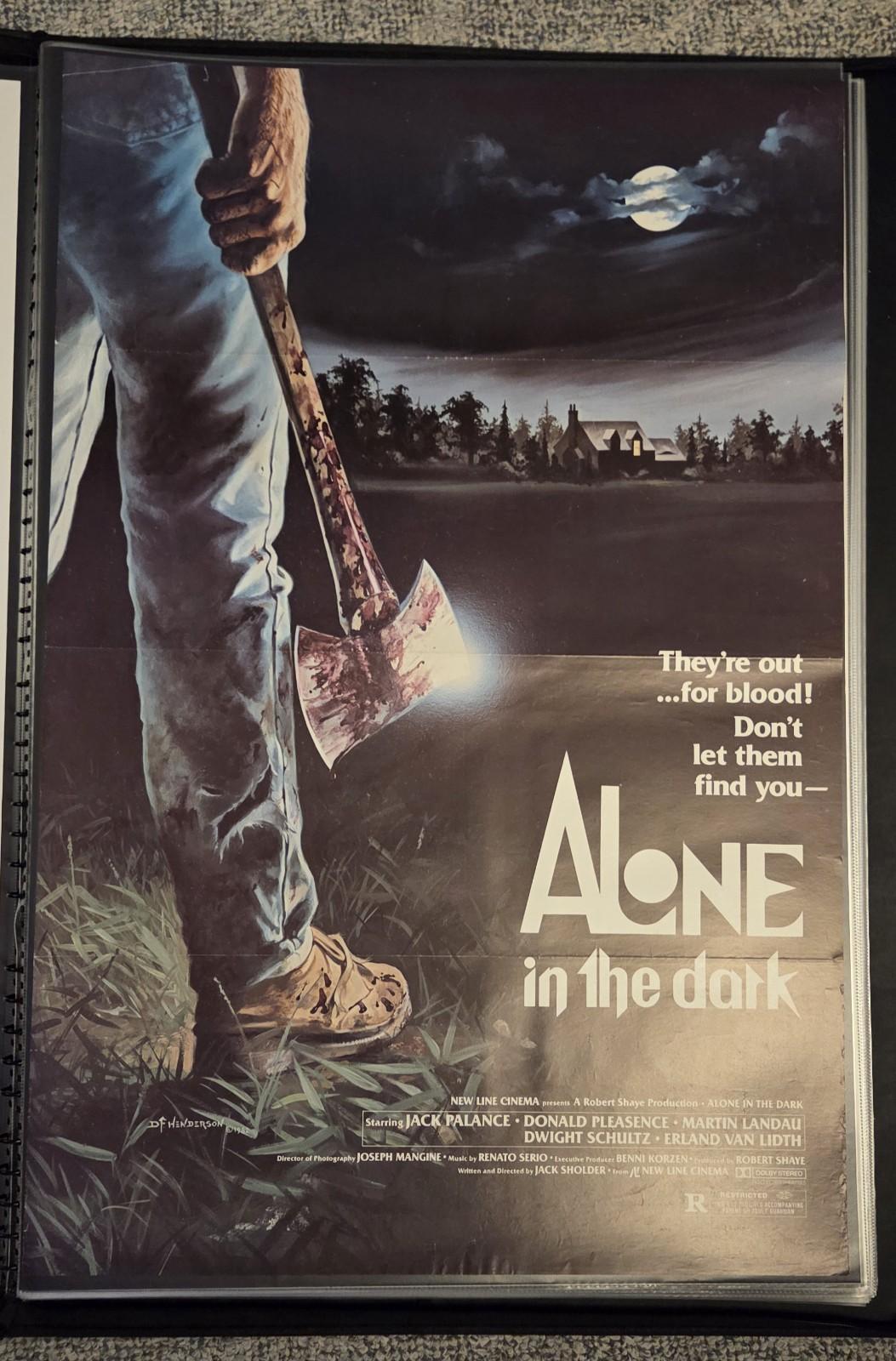 💀ALONE IN THE DARK Movie Poster (VF) One Sheet 1982 Slasher Horror 27x41