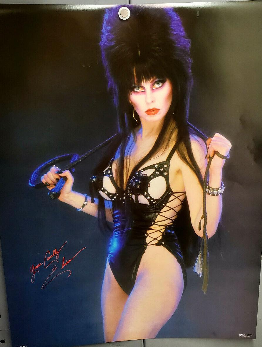 Original 1986 Elvira Mistress of the Dark Cruelly Yours Poster- 17"x22" Rolled!