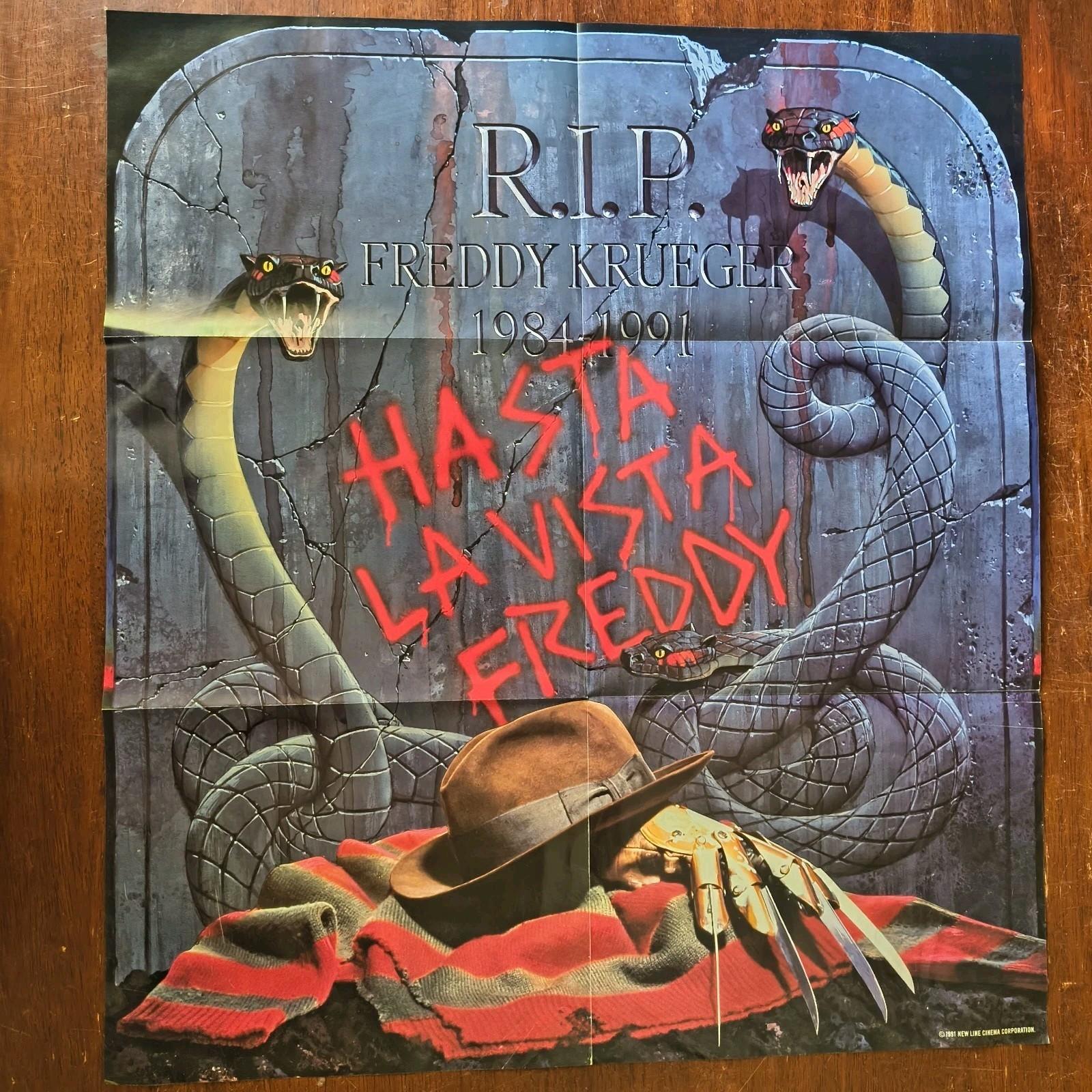 Vintage Freddy’s Dead The Final Nightmare 1991 Promo Poster Nightmare on Elm Str