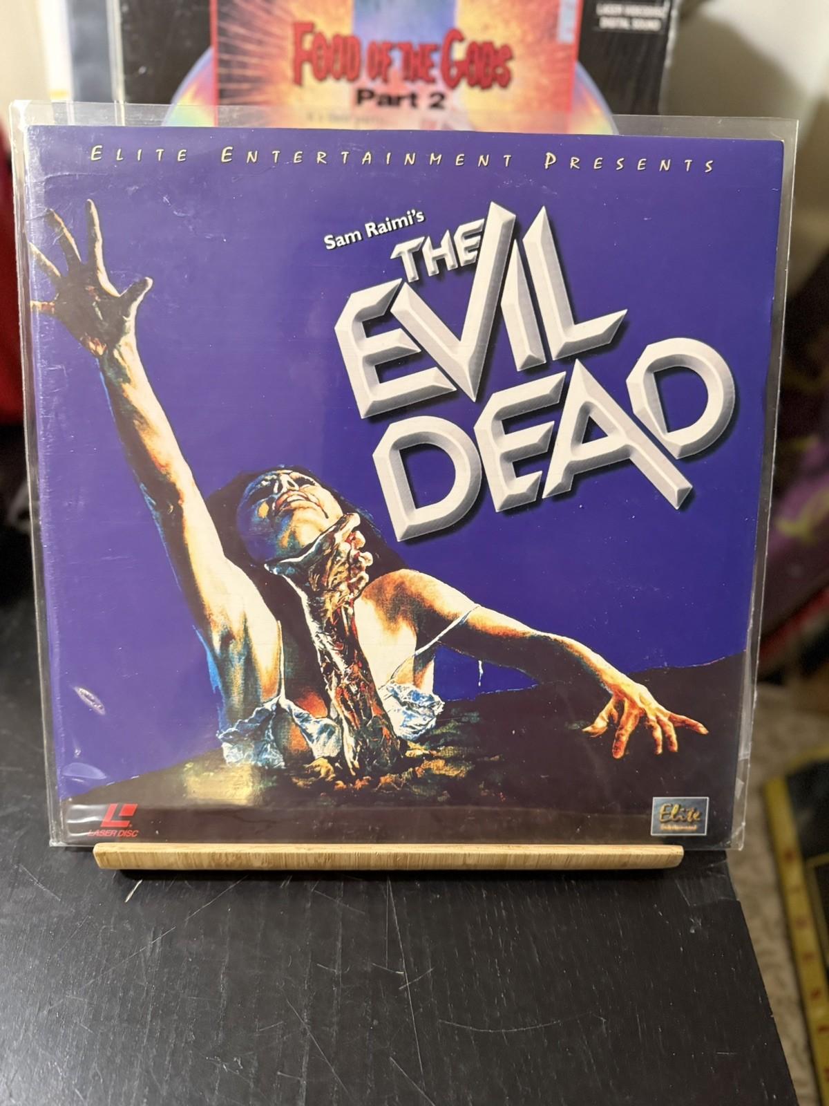 THE EVIL DEAD LASER DISC SAM RAIMI 1992 ELITE ENTERTAINMENT RARE HORROR GRAIL VG