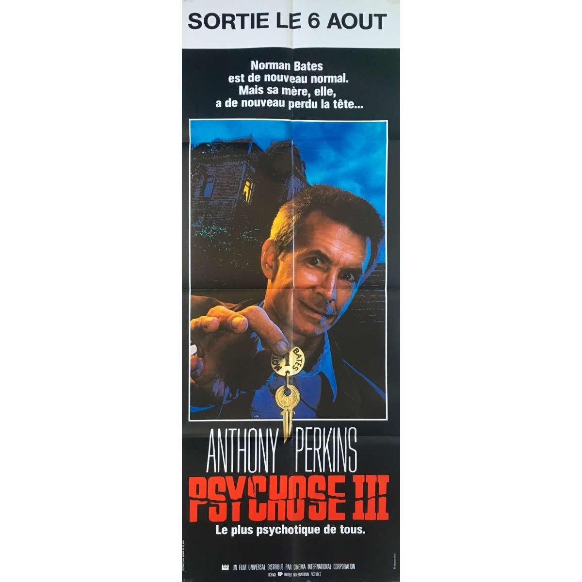PSYCHO III Original Movie Poster  - 23x63 in. - 1986 - Anthony Perkins, Jeff Fah