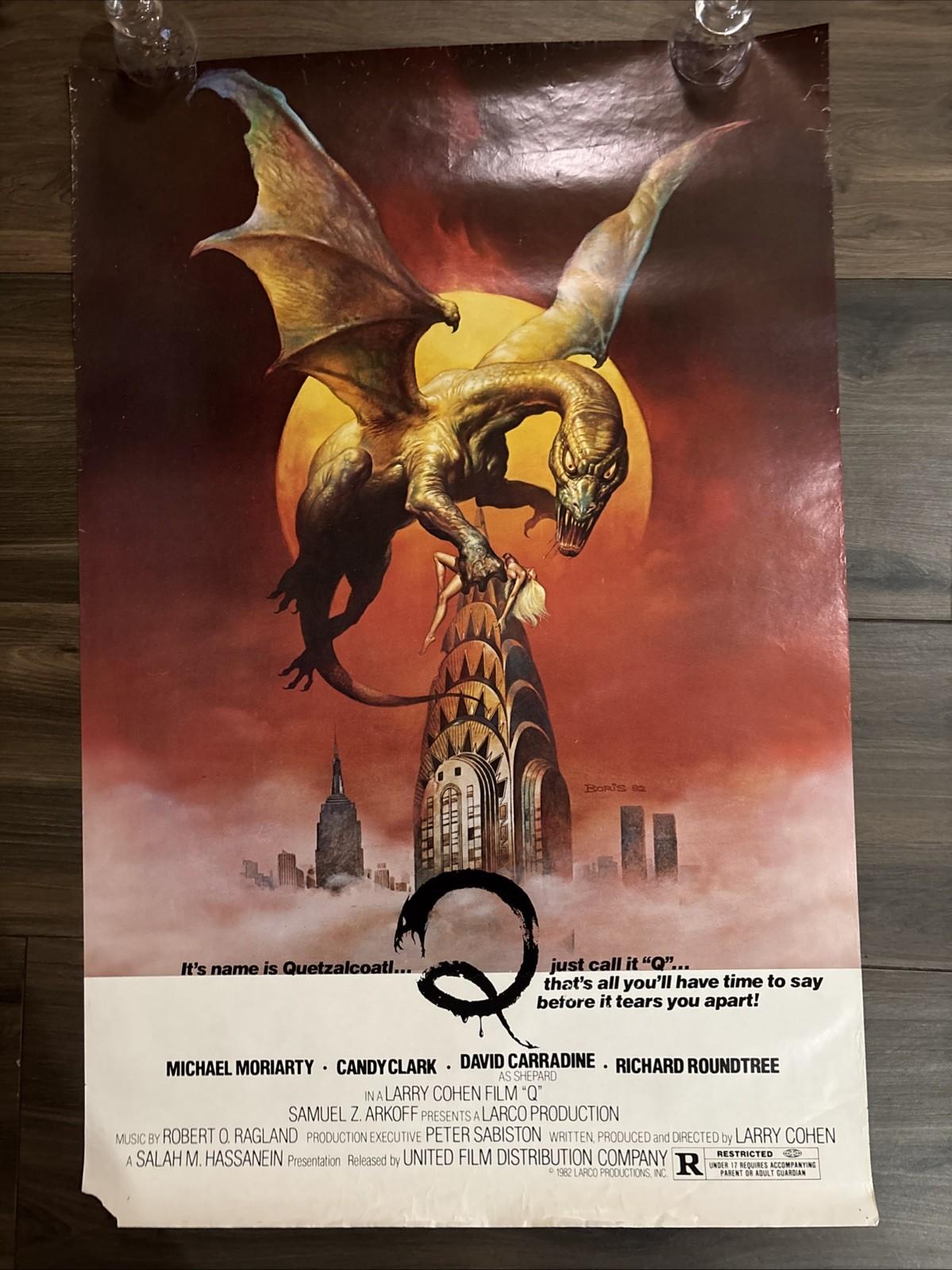 Q The Winged Serpent Original One Sheet Movie Poster 1982 David Carradine Rolled