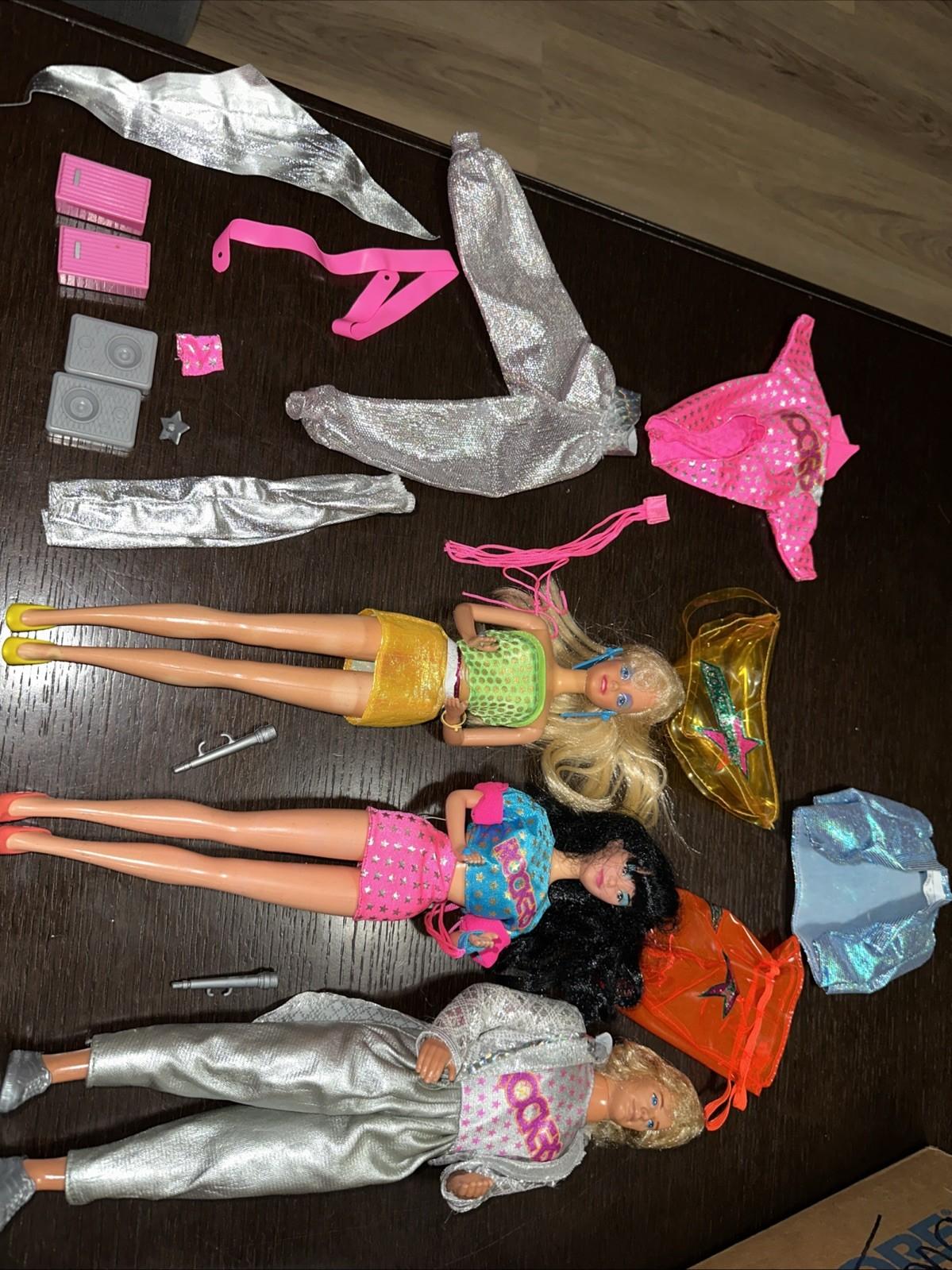 Mattel Barbie and the Rockers Diva Dolls1986 Vintage Collectible-Rare 3 Doll