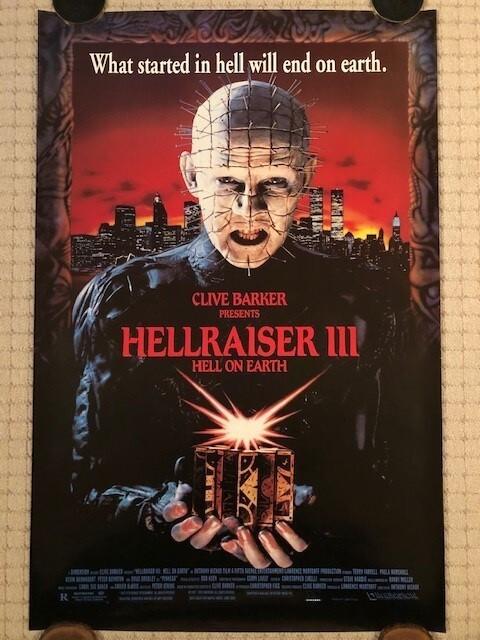 Original HELLRAISER III: HELL ON EARTH 1992 SS Theatrical Poster 27 x 41 ½