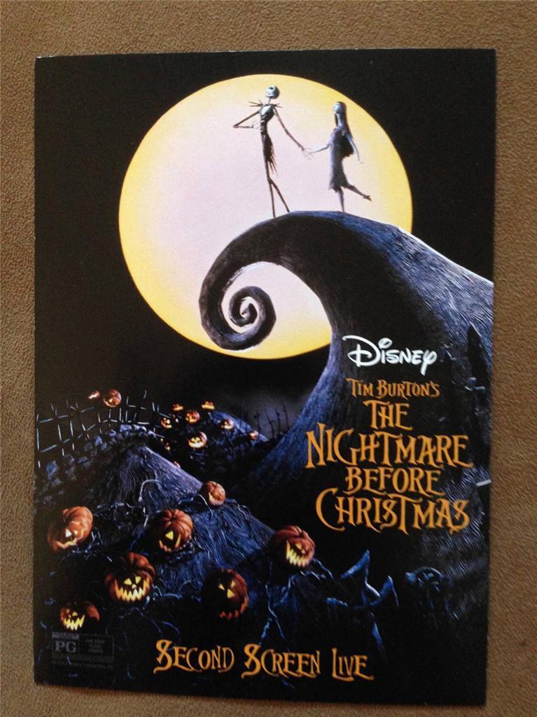 NIGHTMARE BEFORE CHRISTMAS Movie Poster POSTCARD Original Promo Item MINT & Rare