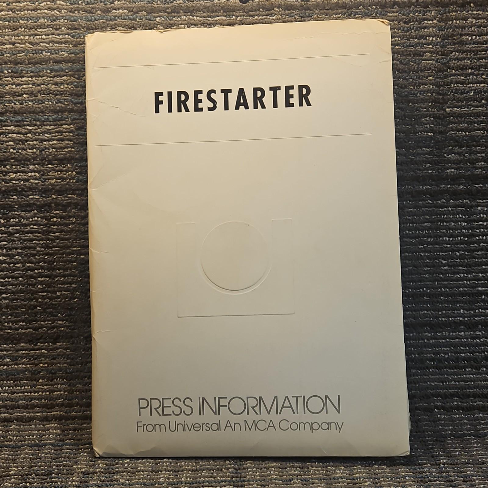 FIRESTARTER 1984 Horror Movie Press Kit - Folder and 11 B&W Promo Photos