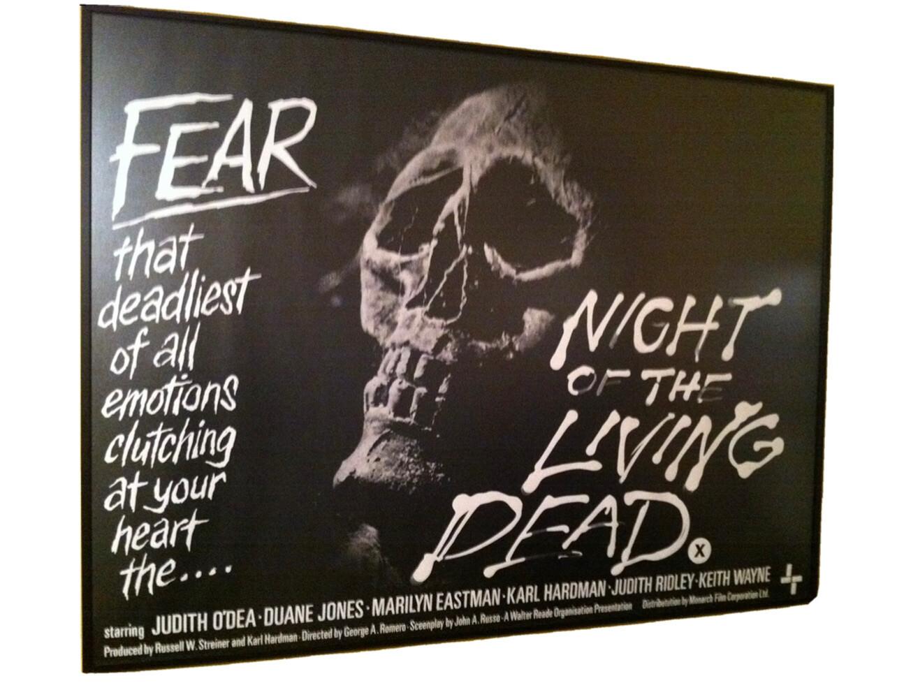 Night of the Living Dead 1968 Original Movie Poster British Quad 30x40 NM Rolled