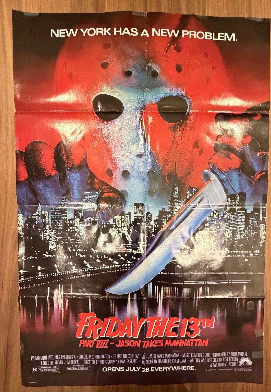 Friday the 13th Part VIII Jason Takes Manhattan Reproduction Movie Poster