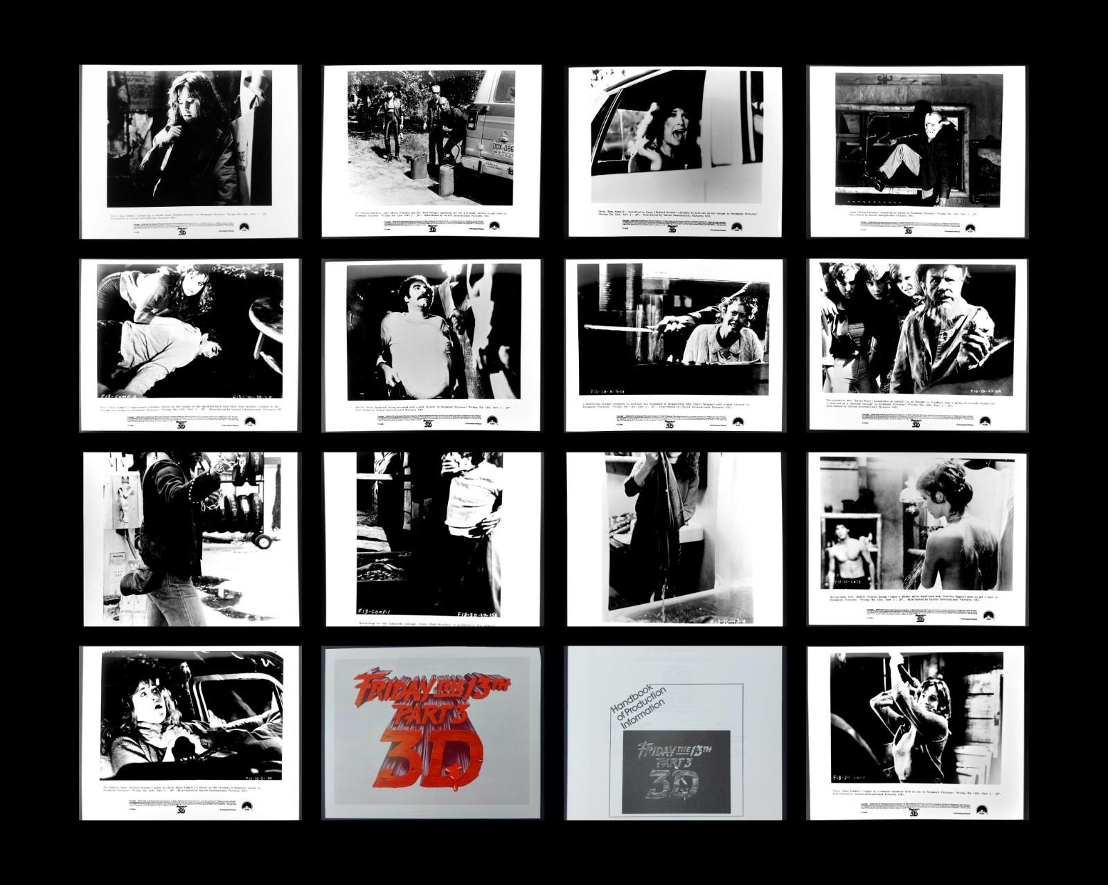 FRIDAY 13TH PART 3 3D ORIGINAL UK PUBLICITY PRESS KIT STILLS 1982