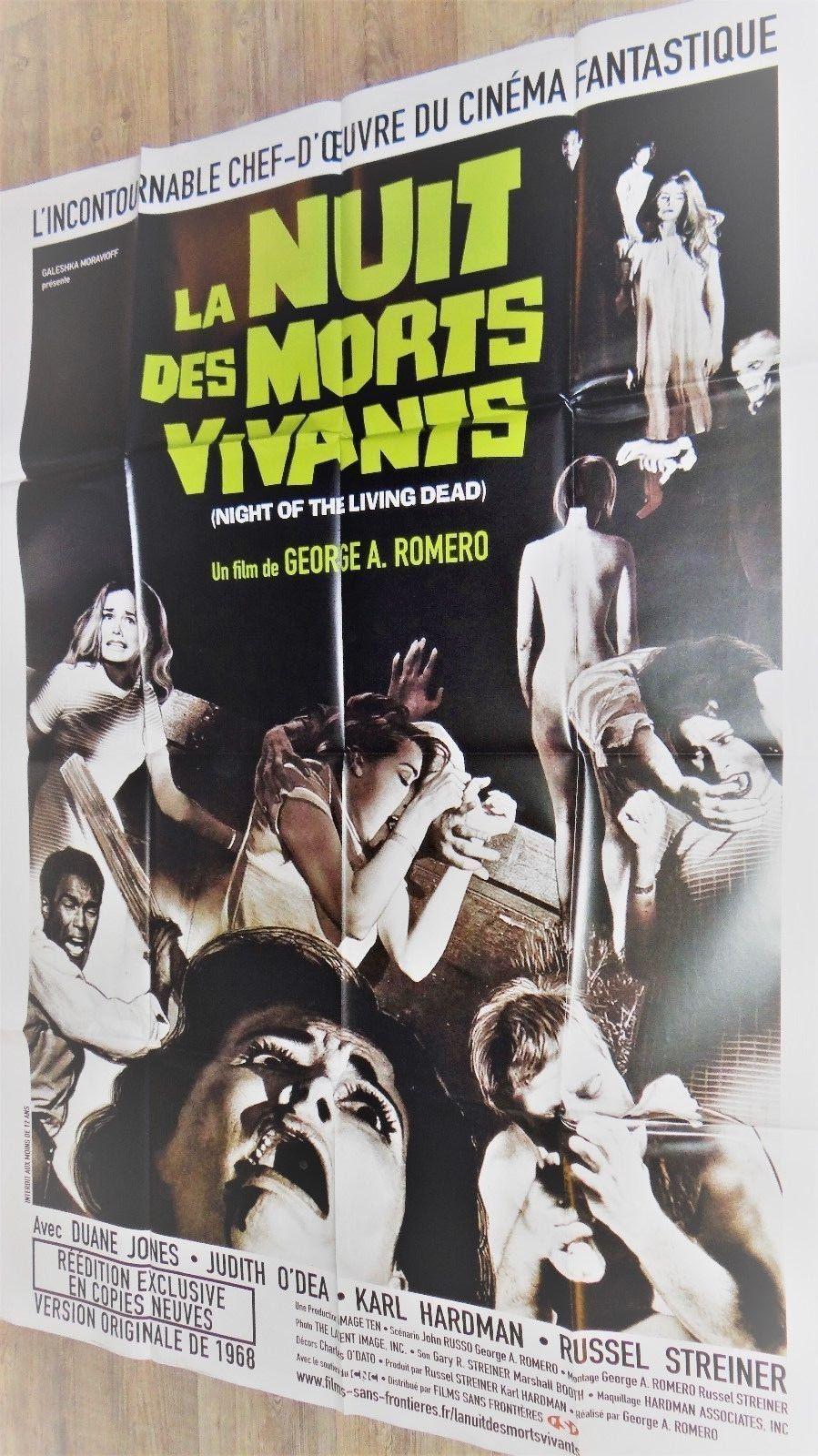 THE NIGHT OF THE LIVING DEAD romero horror original  french poster 47X63-INCHES 