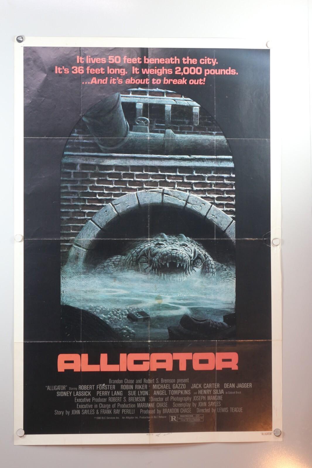 ALLIGATOR 1980 Sci-Fi  Original Movie Poster-27x41" A02-11-17