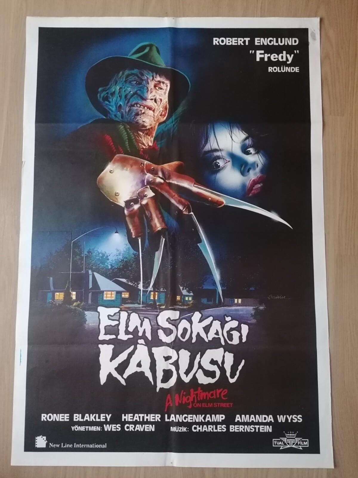 A Nightmare On Elm Street Original Turkish Movie Poster 1984 Rare