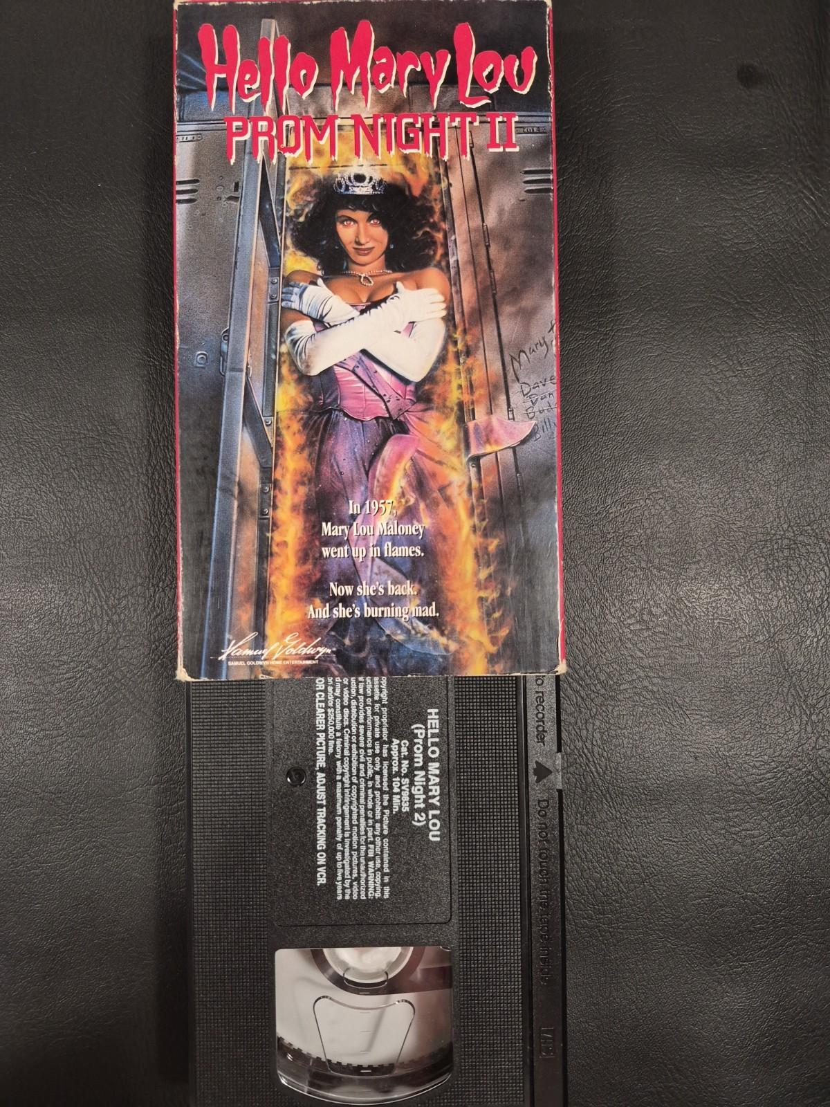 ​Hello Mary Lou Prom Night II VHS Vintage Horror Movie Samuel Goldwyn Tested 80s